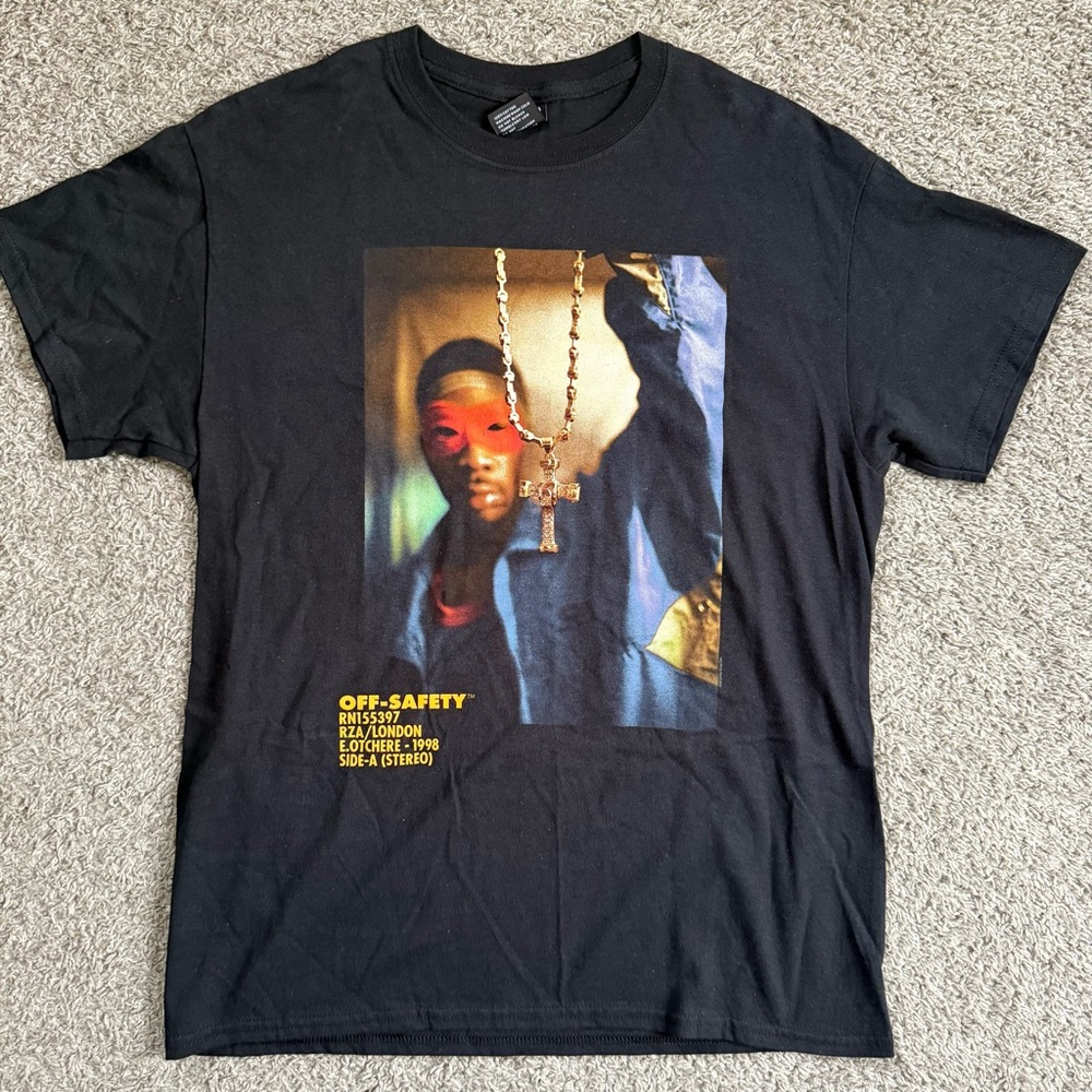 🔴Wu-Tang Shirt Size Medium Rza Bobby Digital Offsafety WuTang Clan Black Tshirt